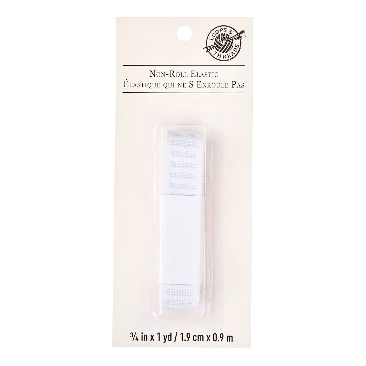 12 Pack: 3/4" White Non-Roll Elastic by Loops & Threads™